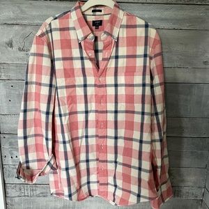 J. Crew Plaid Button Up Shirt, size M